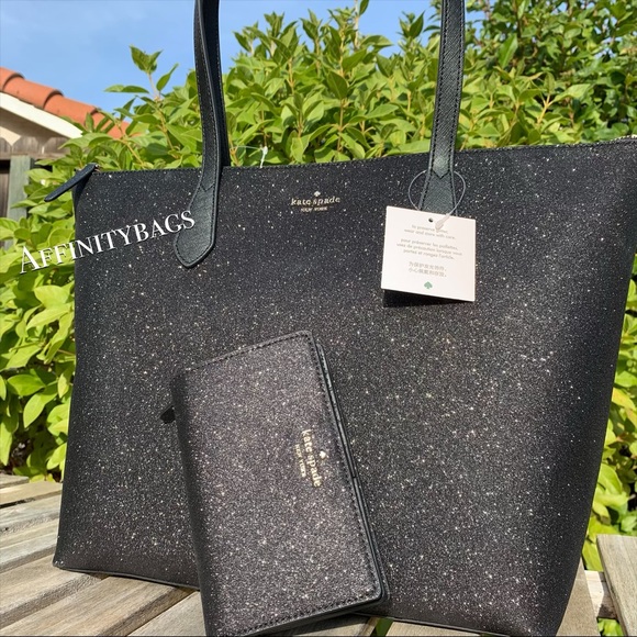 Kate spade large joeley black tote medium wallet - Picture 3 of 8